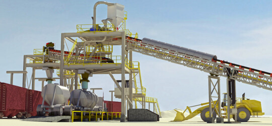 Conveyor loadout for train cars
